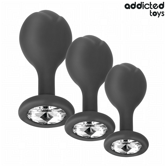 ADDICTED TOYS - SET OF 3 ANAL PLUG WITH JEWEL