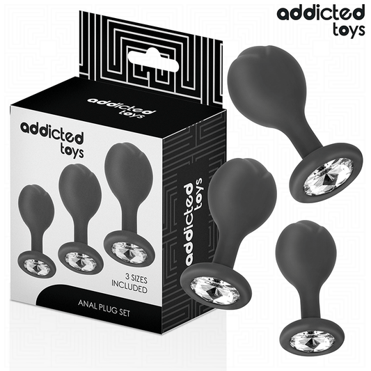 ADDICTED TOYS - SET OF 3 ANAL PLUG WITH JEWEL