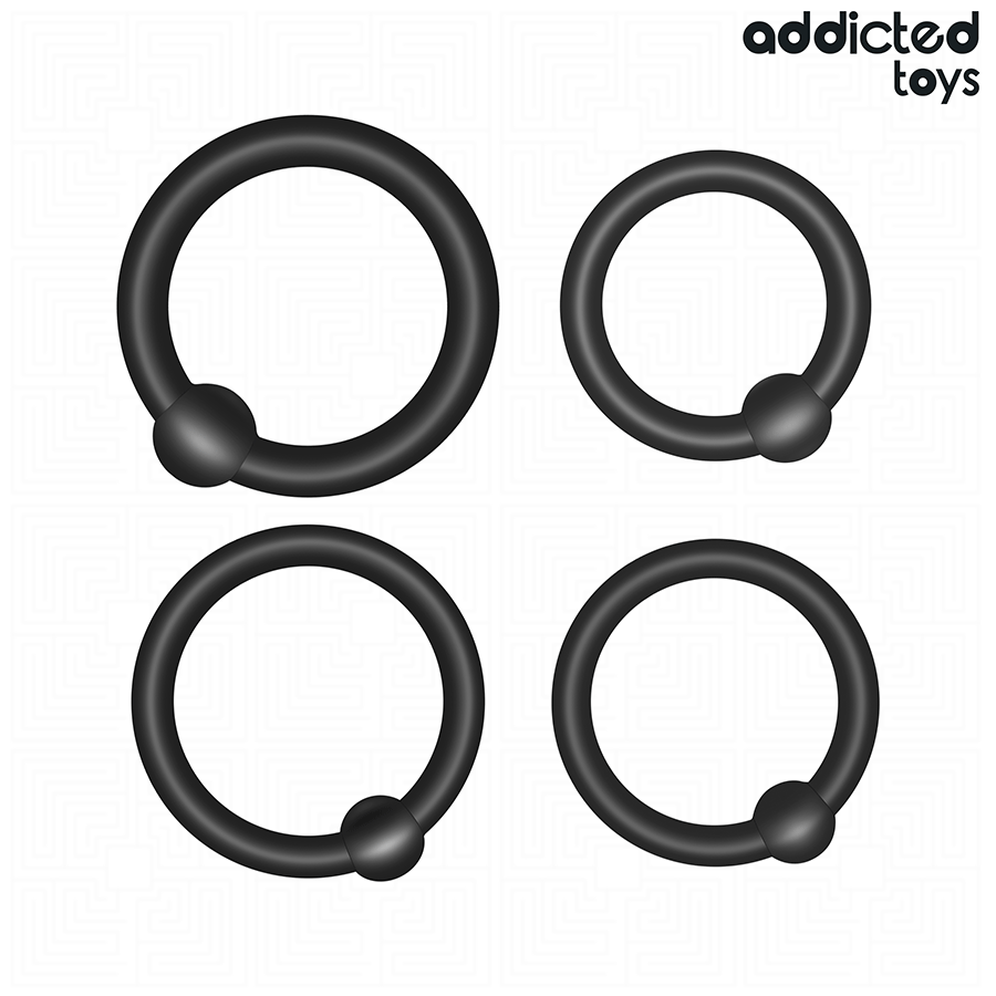 ADDICTED TOYS - SET OF SILICONE PRESS-ON RINGS