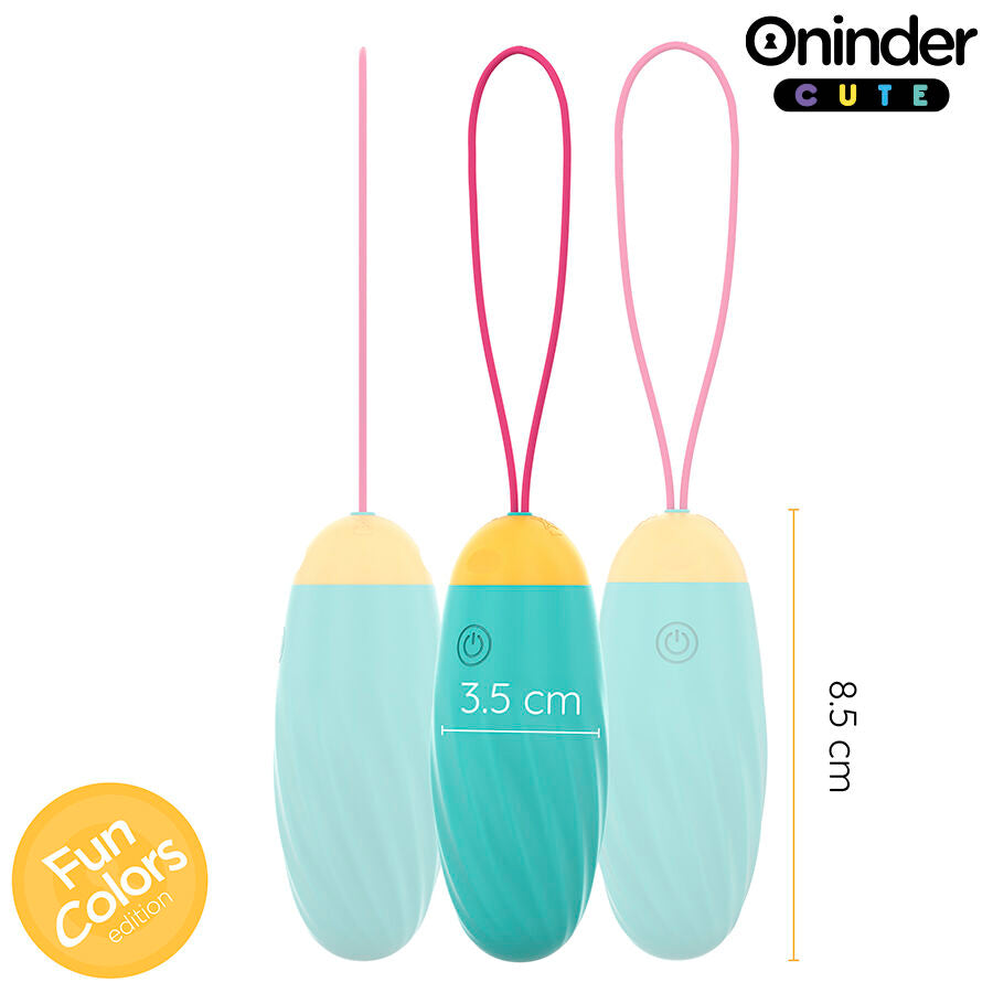 ONINDER CUTE - VIBRATING AND ROTATING SILICONE EGG WITH GEMSTONE - FREE WORLDWIDE APPLICATION