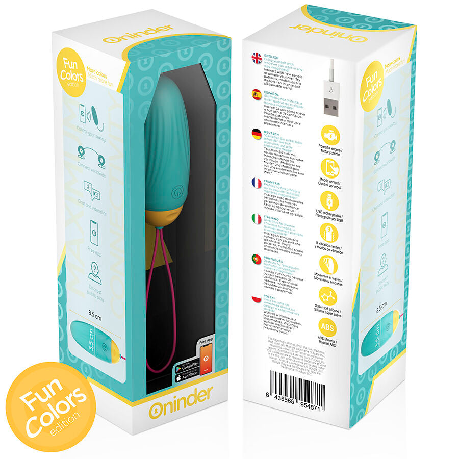 ONINDER CUTE - VIBRATING AND ROTATING SILICONE EGG WITH GEMSTONE - FREE WORLDWIDE APPLICATION