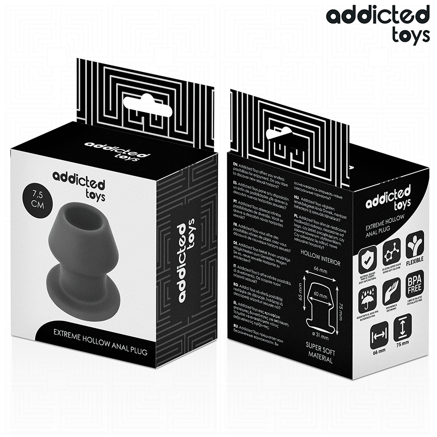 ADDICTED TOYS - EXTREME HOLLOW ANAL PLUG SIZE S 7.5 CM