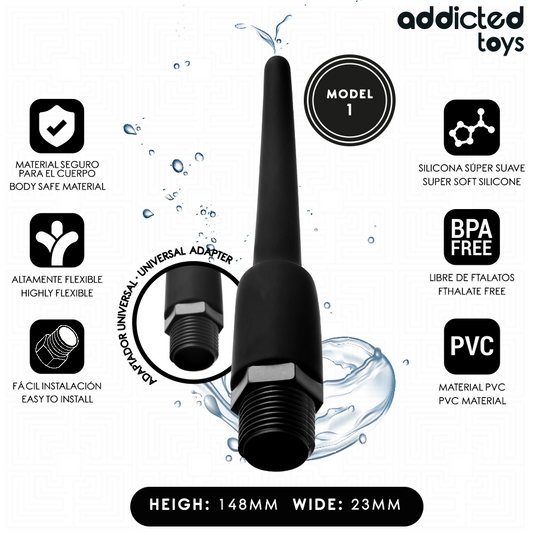ADDICTED TOYS - ANAL CLEANSER WITH UNIVERSAL ADAPTER MODEL 1