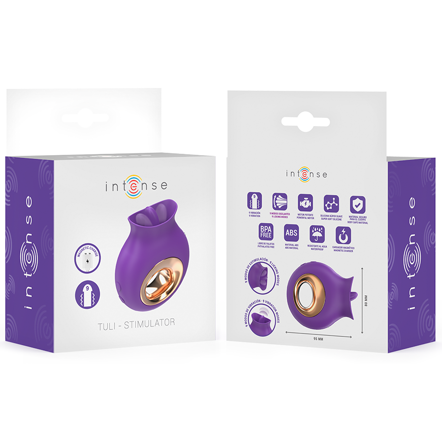 INTENSE - TULI STIMULATEUR CLITORIS 9 VIBRATIONS & 9 OSCILLATIONS VIOLET
