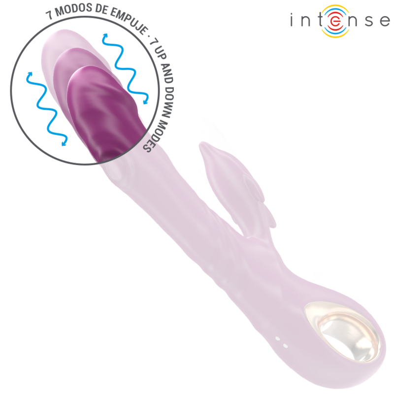 INTENSE - HALLE MULTIFUNCTION VIBRATOR WITH STIMULATING TONGUE PURPLE DOLPHIN