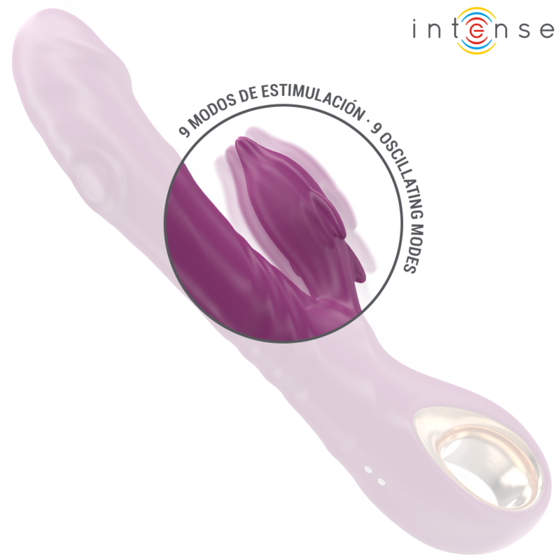 INTENSE - HALLE MULTIFUNCTION VIBRATOR WITH STIMULATING TONGUE PURPLE DOLPHIN
