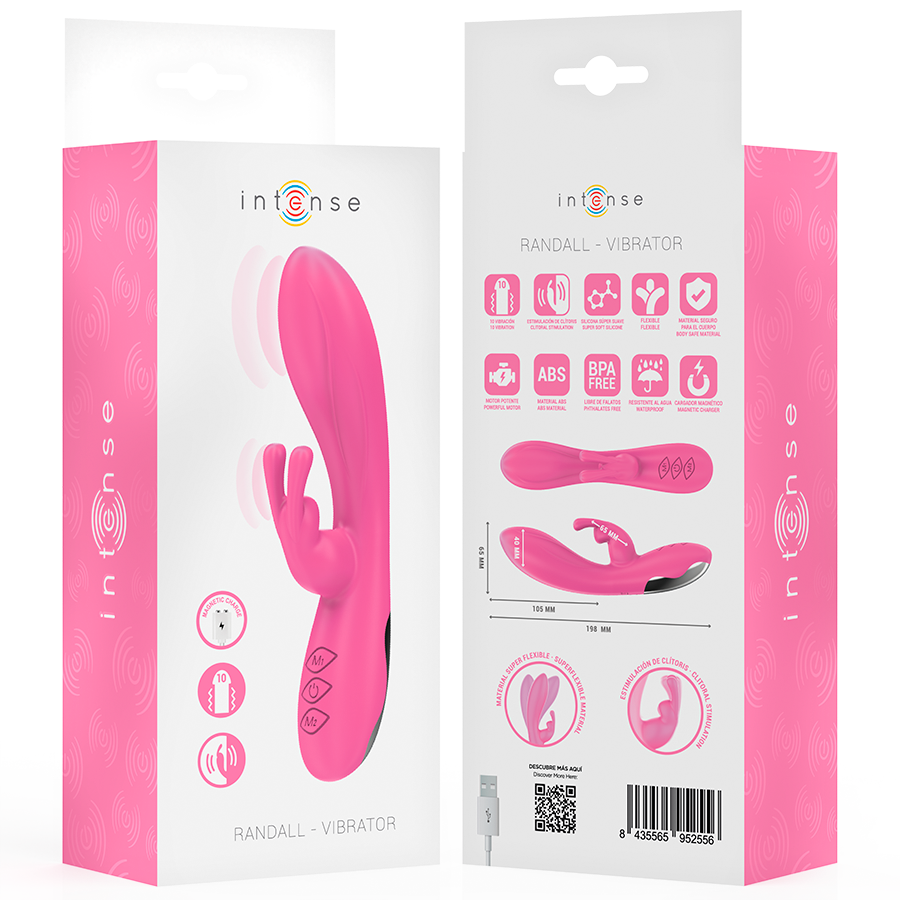 INTENSE - RANDALL VIBRATEUR RABBIT 10 VIBRATIONS ROSE