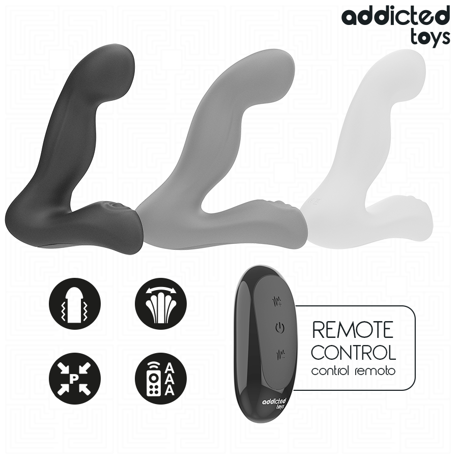 ADDICTED TOYS - OSCILLATING PROSTATE MASSAGER WITH PULSE MODE AND REMOTE CONTROL