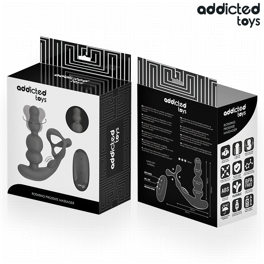 ADDICTED TOYS - REMOTE CONTROL ROTATING PROSTATE MASSAGER