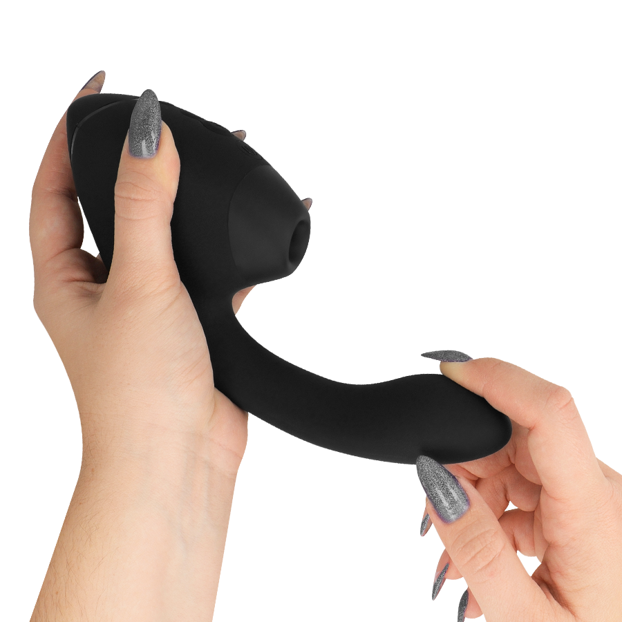 WOMANIZER - DUO NEXT DOUBLE BLACK CLITORAL AND G-SPOT STIMULATOR