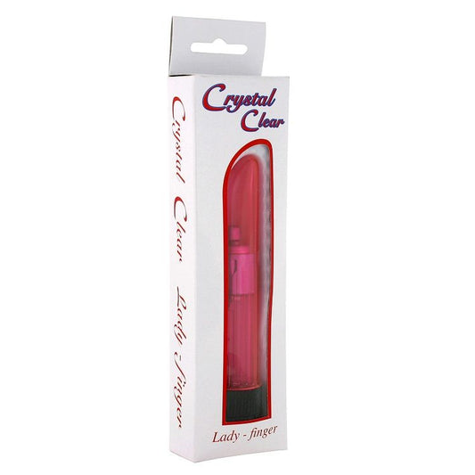 SEVEN CREATIONS - VIBRADOR DE CRISTAL TRANSPARENTE PINK LADY