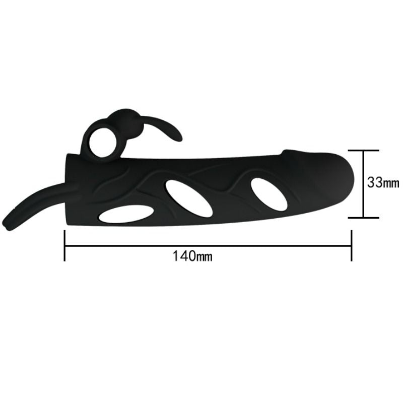 PRETTY LOVE - CAPA DE SILICONE COM VIBRAÇÃO 14 CM 1.0