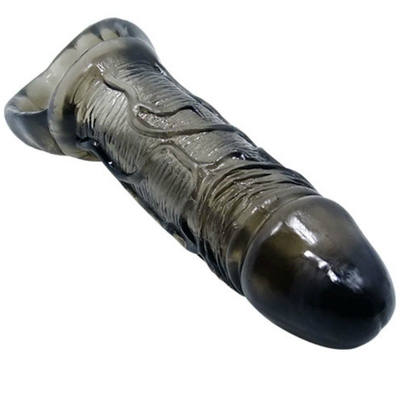 BAILE - BAINHA EXTENSORA DE PÊNIS COM TIRA DE TESTÍCULOS 11,5 CM