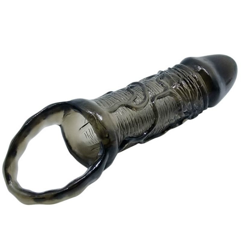 BAILE - BAINHA EXTENSORA DE PÊNIS COM TIRA DE TESTÍCULOS 11,5 CM