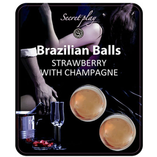 SECRETPLAY - JOGO DE BOLA BRASILEIRA DE MORANGO E CHAMPAGNE