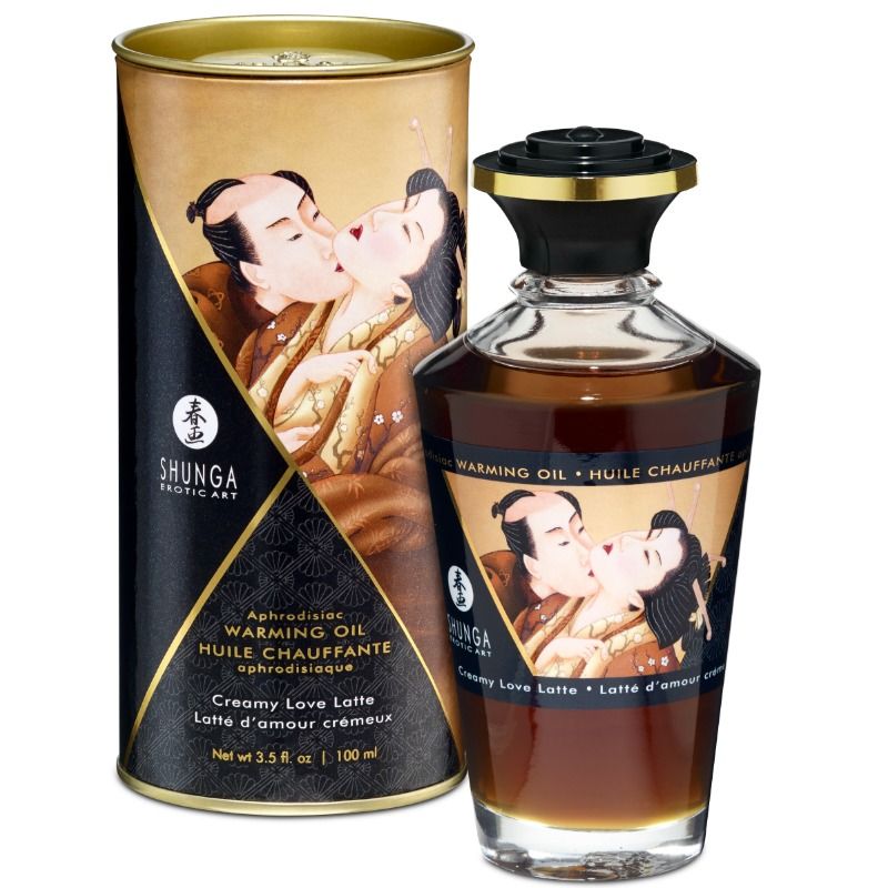 SHUNGA - WARMING MASSAGE OIL CREAMY LOVE LATTE FLAVOR 100 ML