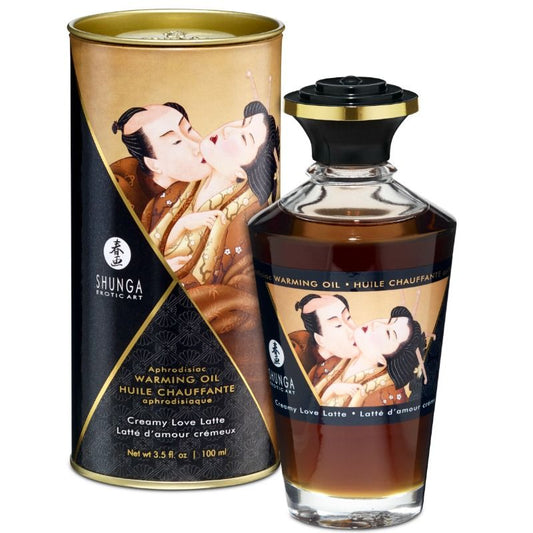 SHUNGA - WARMING MASSAGE OIL CREAMY LOVE LATTE FLAVOR 100 ML