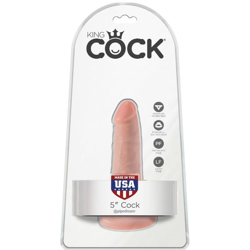 KING COCK - 14 CM FLESH DILDO WITH BALLS