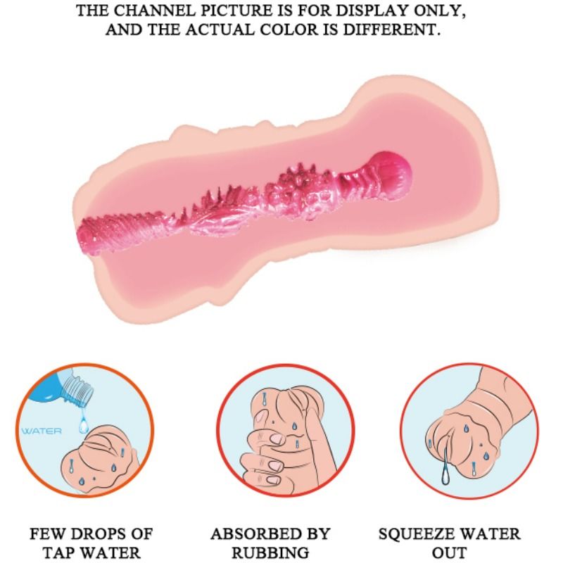 CRAZY BULL - MASTURBADOR DE VAGINA WATERSKIN COM BALAS VIBRATÓRIAS