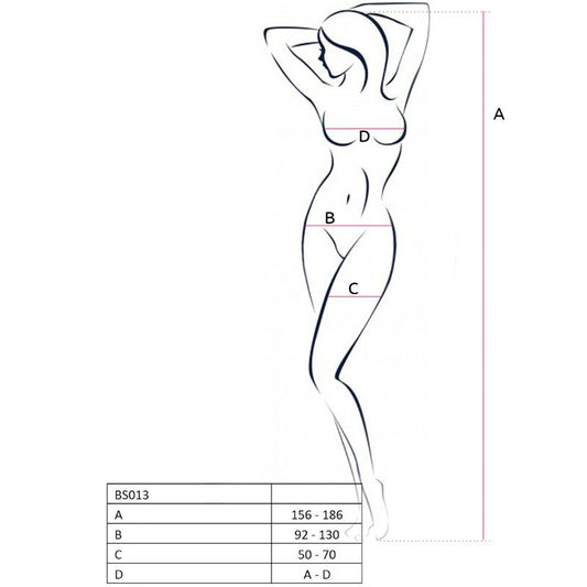 PAIXÃO - MULHER BS013 BODYSTOCKING PRETO TAMANHO ÚNICO