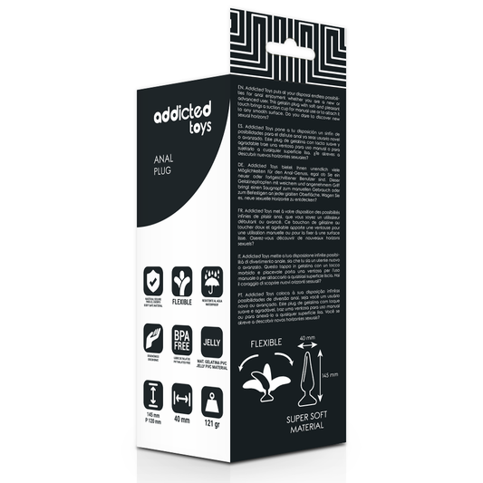 ADDICTED TOYS - PLUG ANAL 14,5 CM PRETO