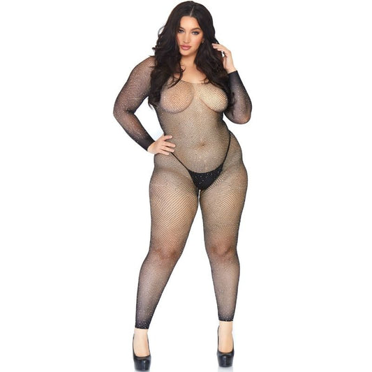 LEG AVENUE - CALCINHA DE MALHA DE CRISTAL LEG AVENUE - 1X-2X