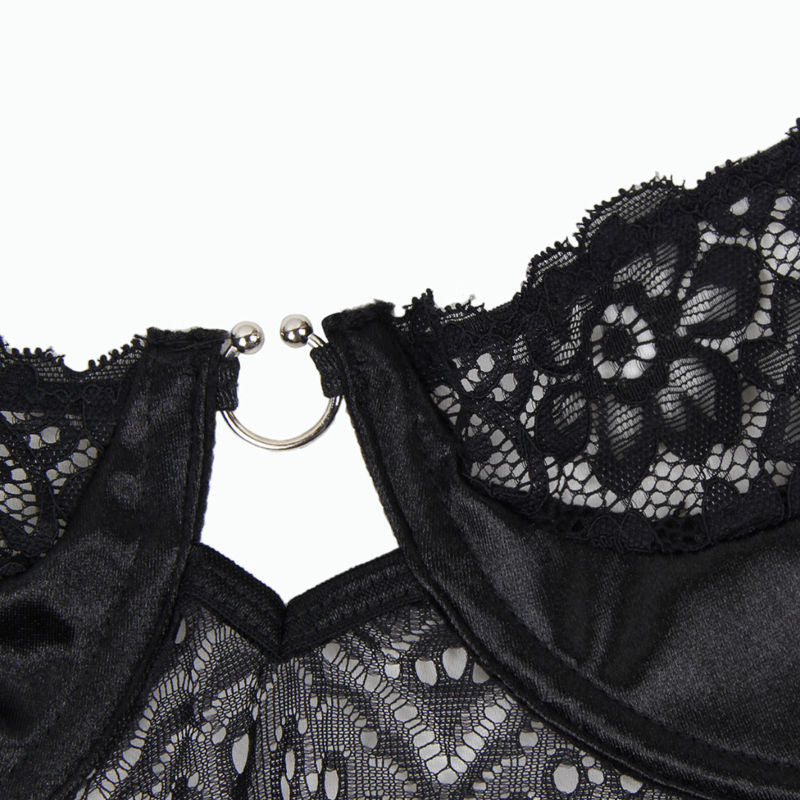 SUBBLIME - CORSET SUBBLIME BLACK CORSET AND BELT S/M