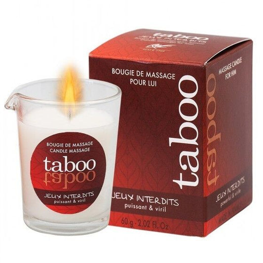 RUF - VELA DE MASSAGEM TABOO PARA ELE JOGOS PROIBIDOS AROMA DE LÍQUEN SELVAGEM