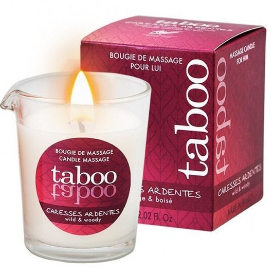 RUF - VELA DE MASSAGEM TABOO PARA ELE CARÍCIAS ARDOROSAS AROMA DE SAMABA