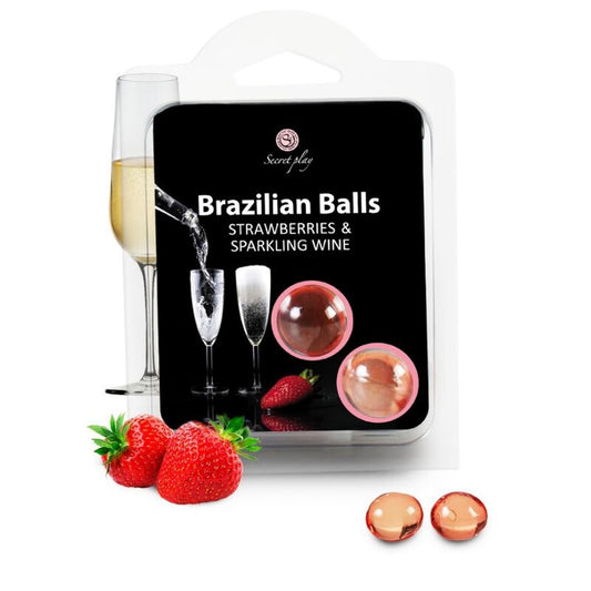 SECRETPLAY - JOGO DE BOLA BRASILEIRA DE MORANGO E CHAMPAGNE