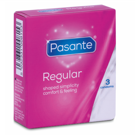 PASANTE - PRESERVATIVOS GAMA REGULAR 3 UNIDADES