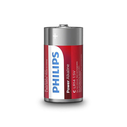 PHILIPS - PHILIPS POWER ALKALINE PILA C LR14 * 2 BLOCO DE PILHAS