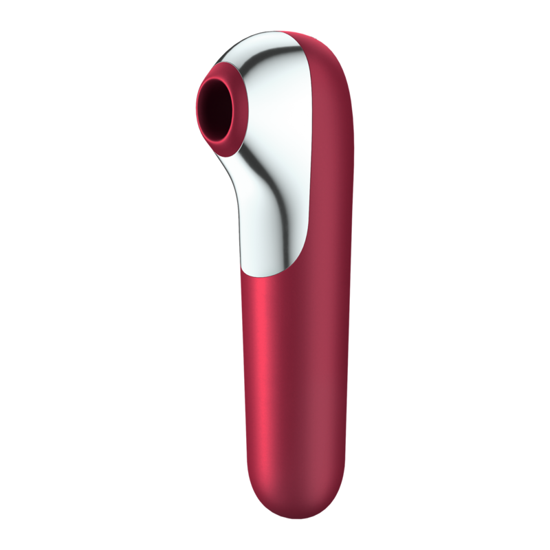 SATISFYER - VIBRADOR DUAL LOVE E SUCÇÃO COM AR PULSADO VERMELHO