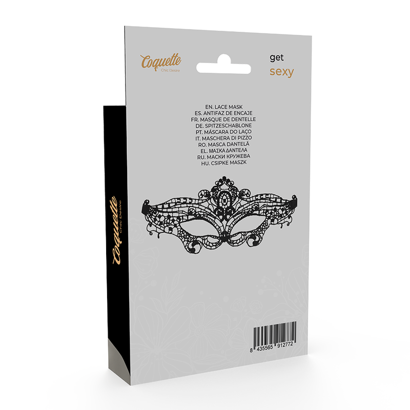 COQUETTE CHIC DESIRE - MÁSCARA DE RENDA PRETA FINA