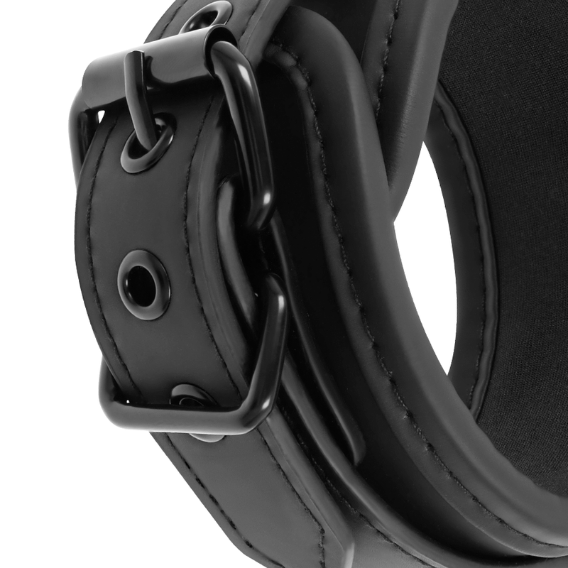 FETISH SUBMISSIVE - NOPRENE LINED HANDCUFFS WITH HANDLE