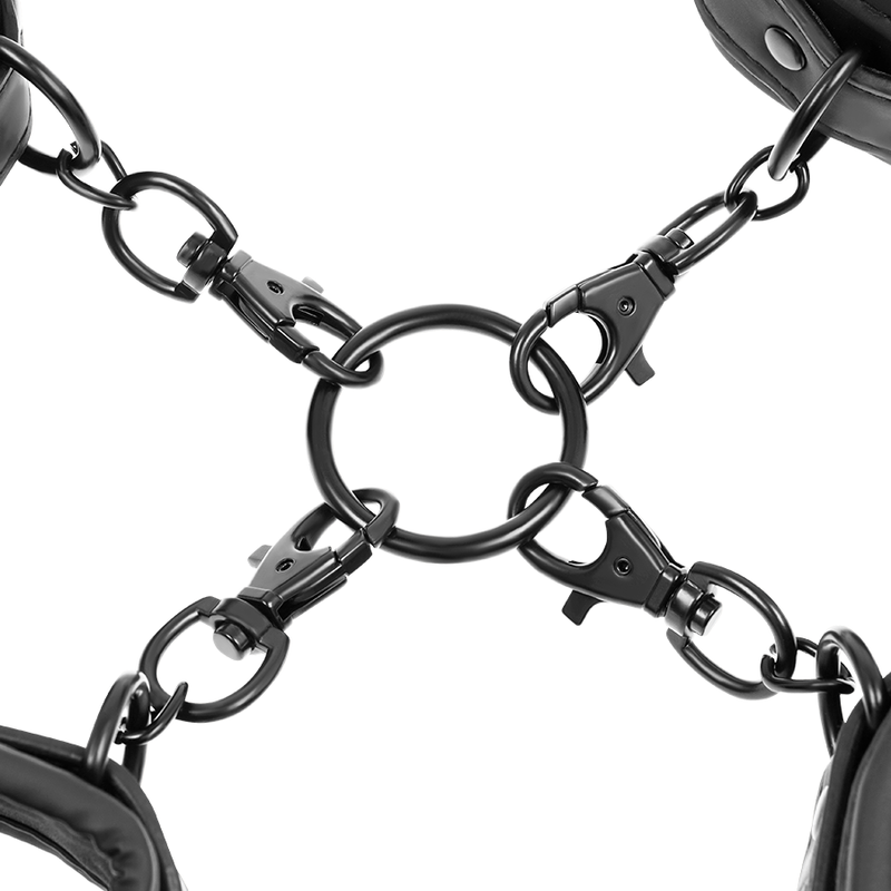 FETISH SUBMISSIVE - SET OF HAND AND ANKLE CUFFS WITH NOPRENE LINING