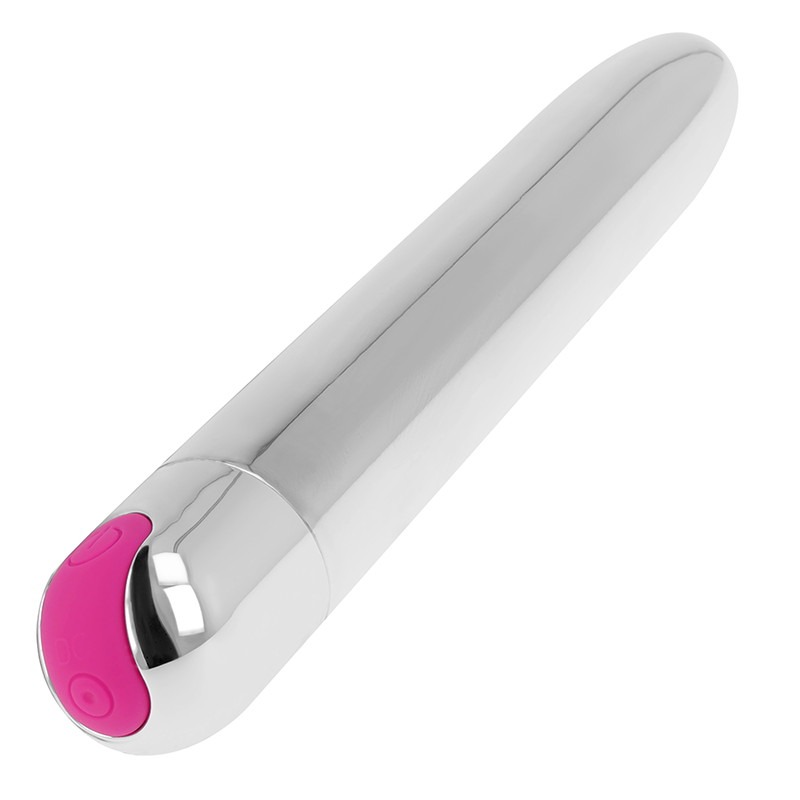 OHMAMA - VIBRADOR RECARREGÁVEL PRATA 10 MODOS 18,5 CM