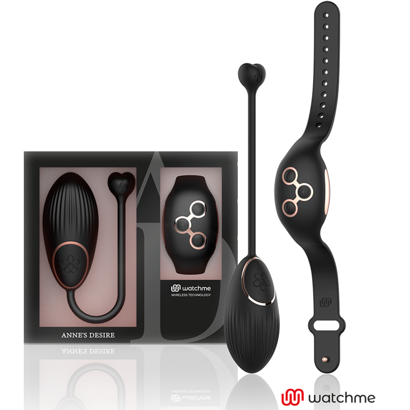 ANNE'S DESIRE - TECNOLOGIA DE CONTROLE REMOTO EGG WATCHME PRETO/DOURADO