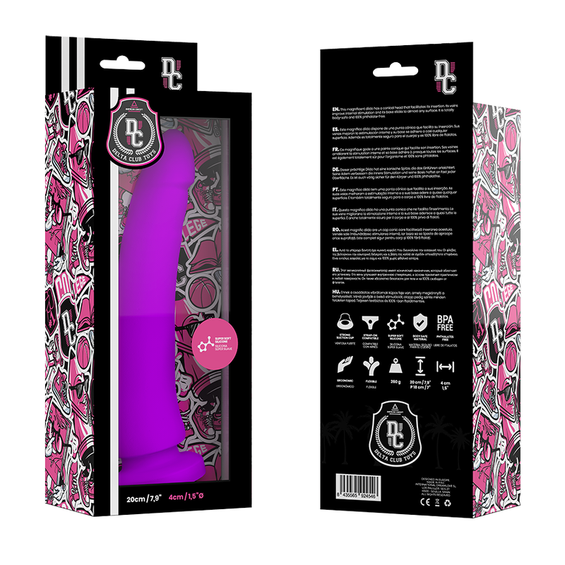 DELTA CLUB - TOYS MEDICAL LILAC SILICONE DILDO 20 CM -O- 4 CM