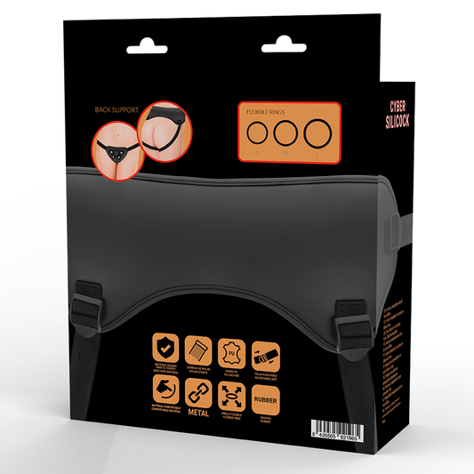 CYBER SILICOCK - STRAPS HARNESS WITH 3 FREE RINGS