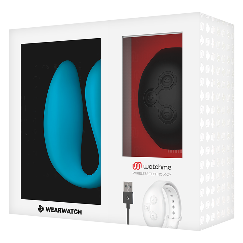 WEARWATCH - WATCHME DOUBLE VIBRATOR INDIGO / JET TECHNOLOGY